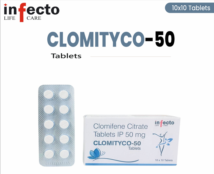 Clomityco-50 Tablets (Clomifene Citrate 50 mg)