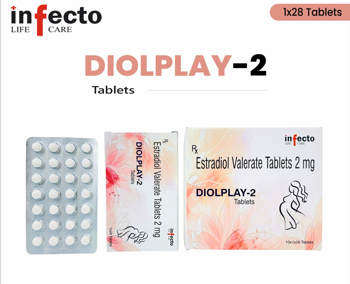 DIOLPLAY-2 Tablets (Estradiol Valerate 2 mg)