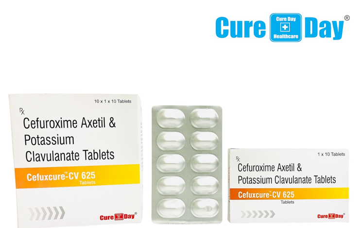CEFIXCURE-CV 625 (Cefuroxime Axetil & Potassium Clavulanate Tablets)