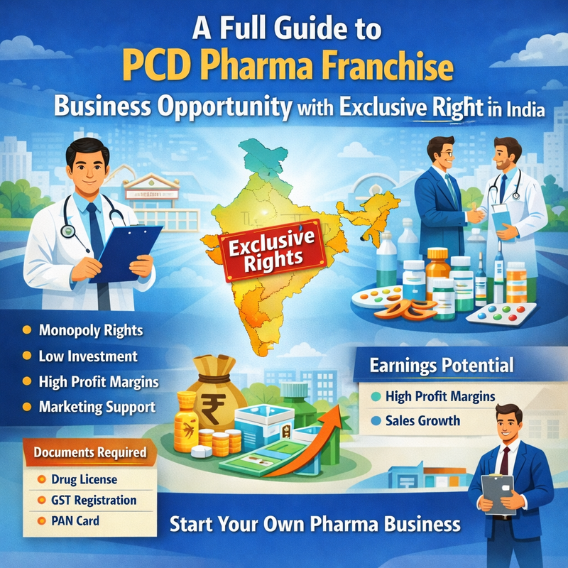 A Full Guide to the PCD Pharma Franchise Business Opportunity with Exclusive Rights in India