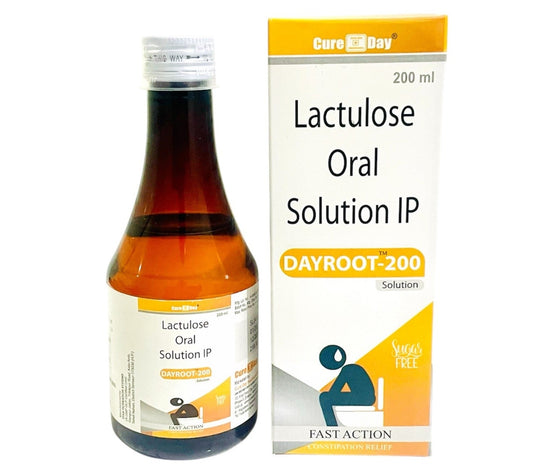 Cure Day Healthcare Lactulose Oral Solution bottle and packaging on a white background