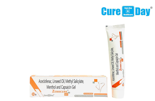 Cure Day Healthcare product packaging with tube and box on a white background
