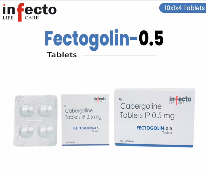 FECTOGOLIN-0.5 Tablets (Cabergoline 0.5 mg)