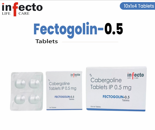 FECTOGOLIN-0.5 Tablets (Cabergoline 0.5 mg)
