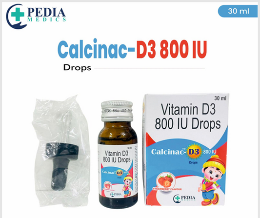 Calcinac-D3 800 IU Drops (Vitamin D3 Oral Drops) – 30 ml