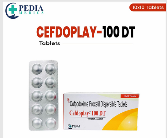 Cefdoplay-100 DT Tablets (Cefpodoxime Proxetil Dispersible Tablets) – 10x10 Tablets