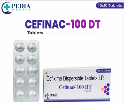 CEFINAC-100 DT Tablets (Cefixime Dispersible Tablets I.P.) – 10x10 Tablets