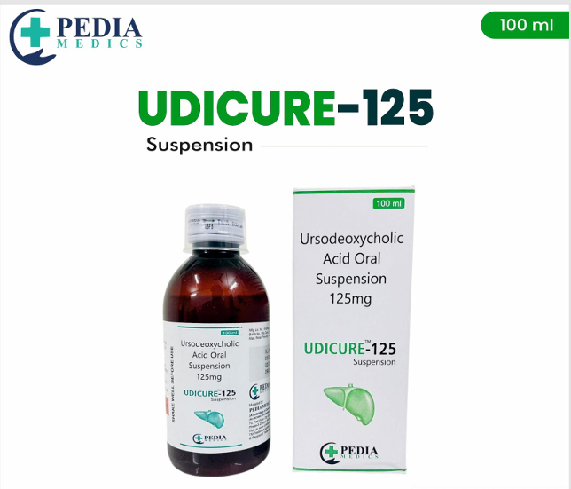 UDICURE-125 Suspension (Ursodeoxycholic Acid Oral Suspension 125mg) – 100ml