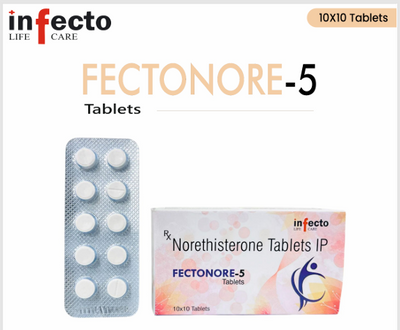 Fectonore-5 tablets packaging with 'infecto' branding on a white background