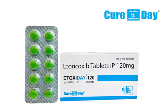 Etoxiday-120 Tablets  (Etoricoxib Tablets IP 120 mg)  Brand: Cure Day Healthcare Pvt. Ltd.