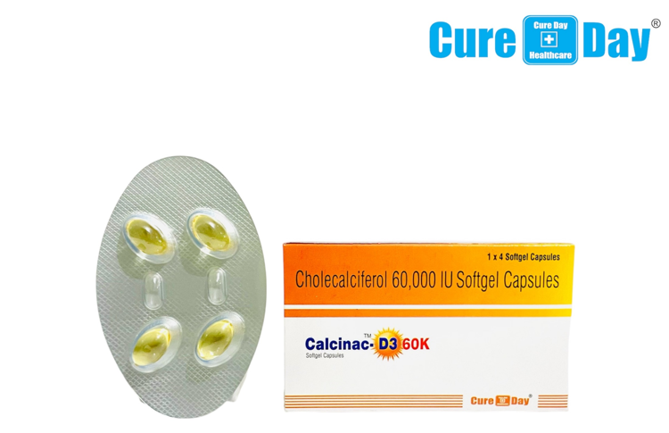 CALCINAC-D3 60K Cholecalciferol 60,000 IU Softgel Capsules